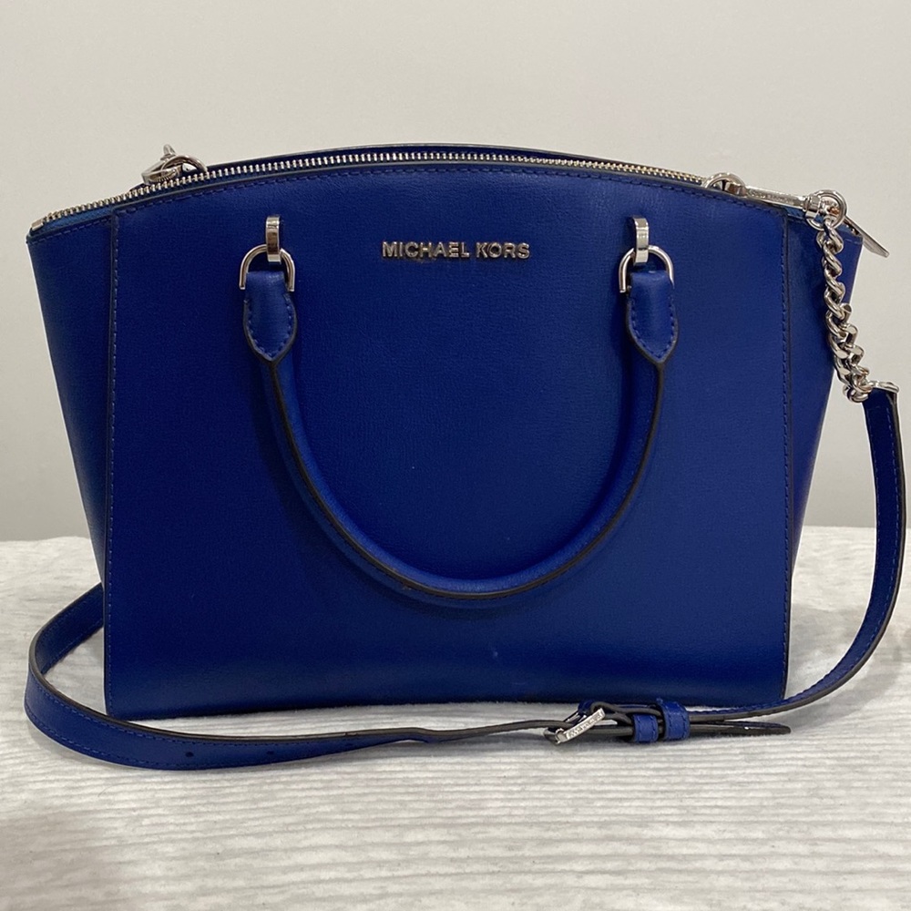 Michael Kors blue tote bag